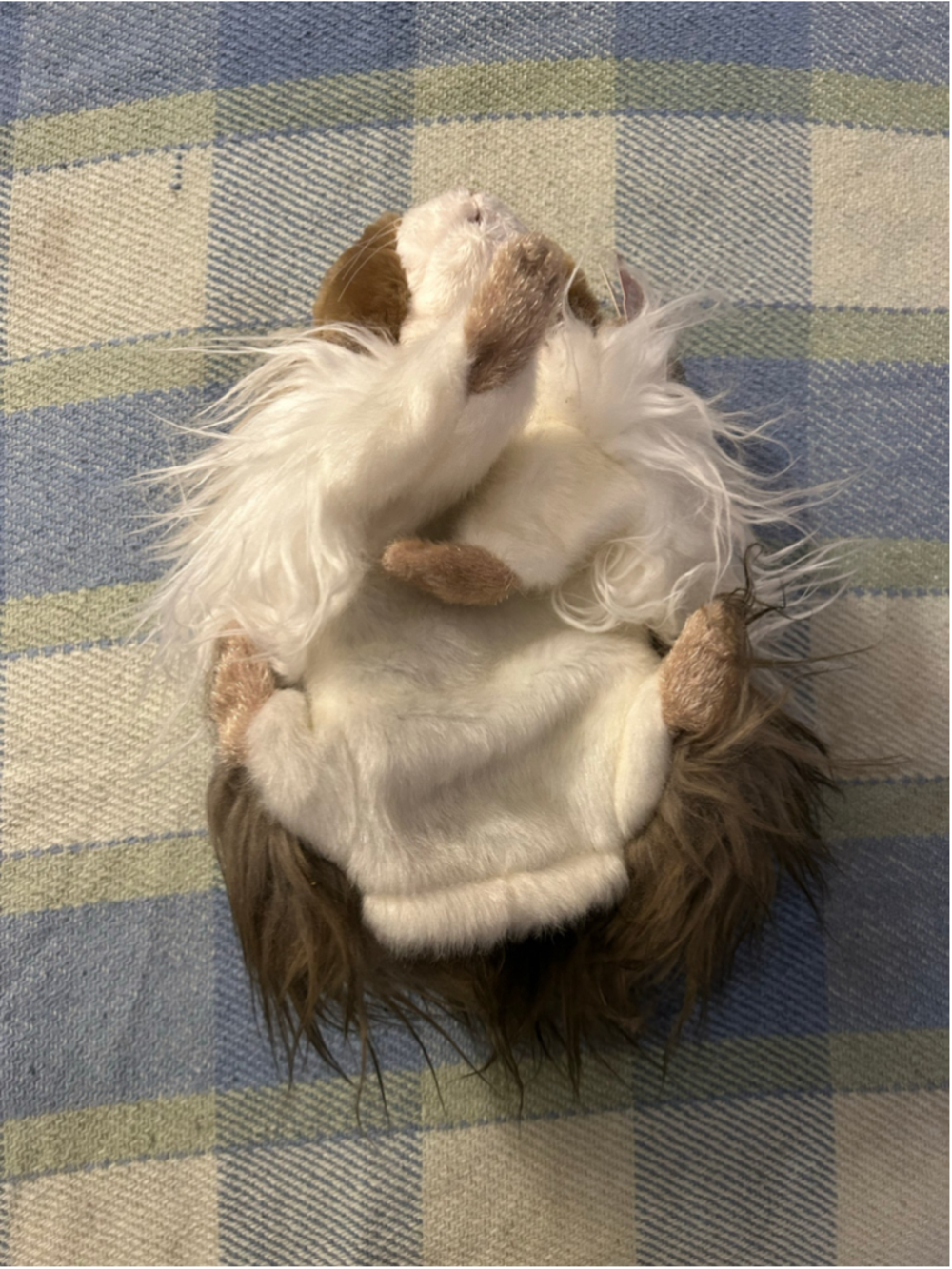 Folkmanis Guinea Pig Hand Puppet Plush Brown White Long Hair With Tags